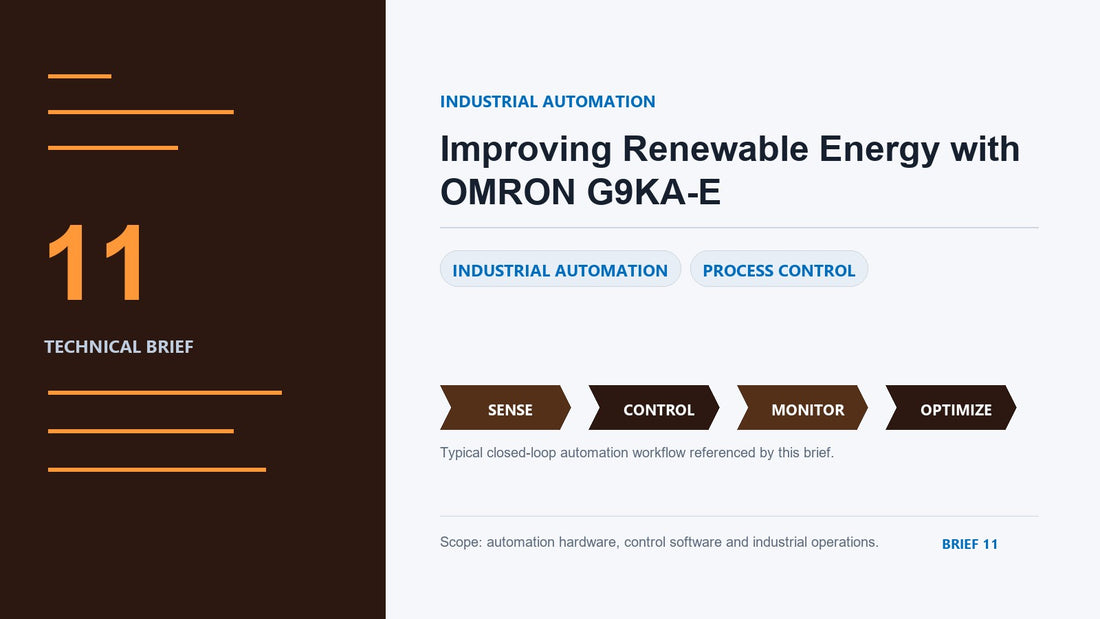 Improving Renewable Energy with OMRON G9KA-E