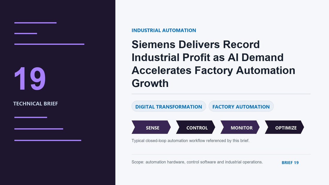 Siemens Delivers Record Industrial Profit as AI Demand Accelerates Factory Automation Growth