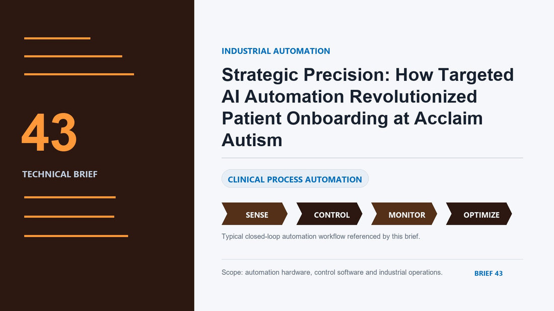 Strategic Precision: How Targeted AI Automation Revolutionized Patient Onboarding at Acclaim Autism