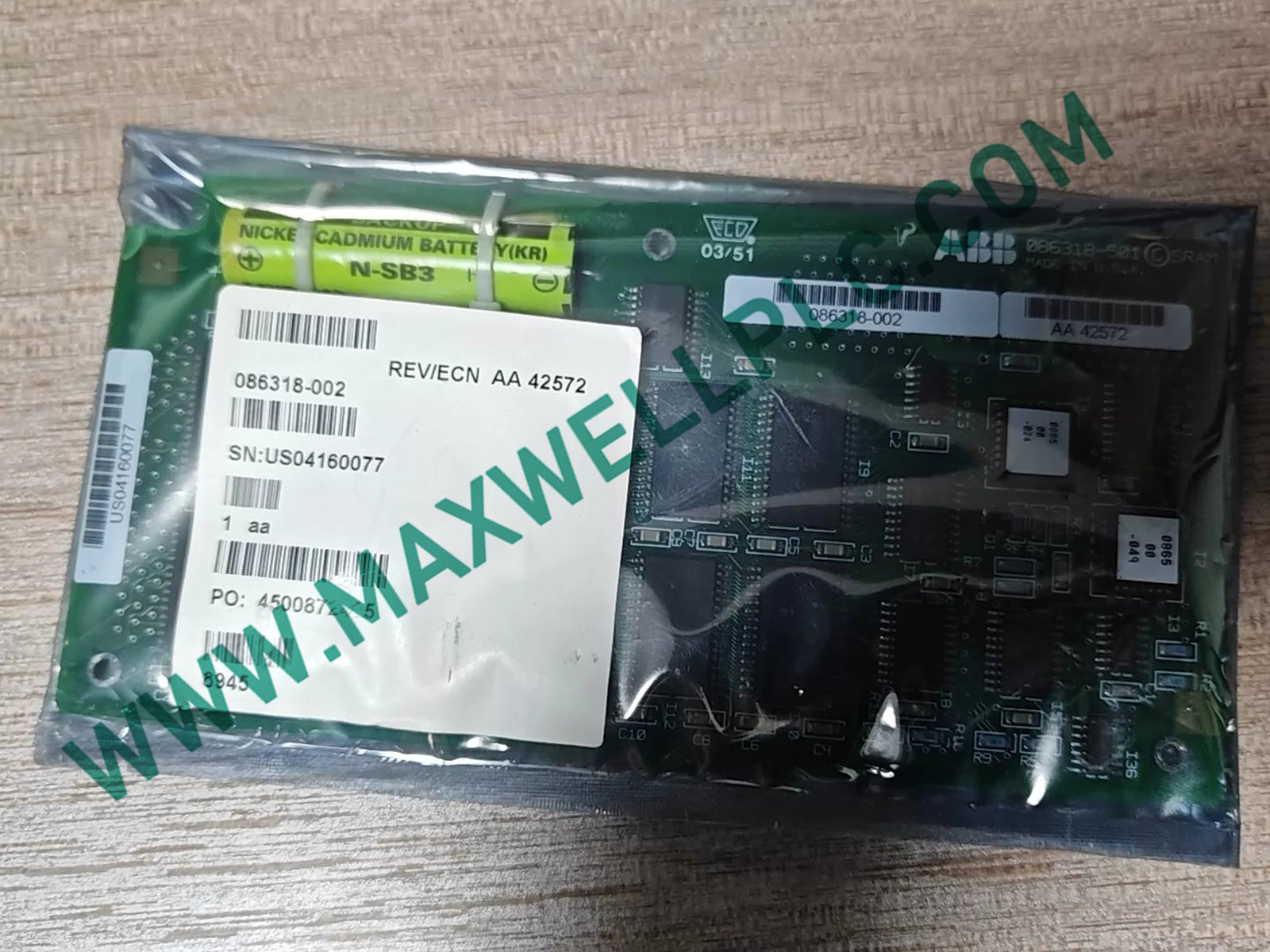 086318-002 ABB Memory Daughter PCA Control Module