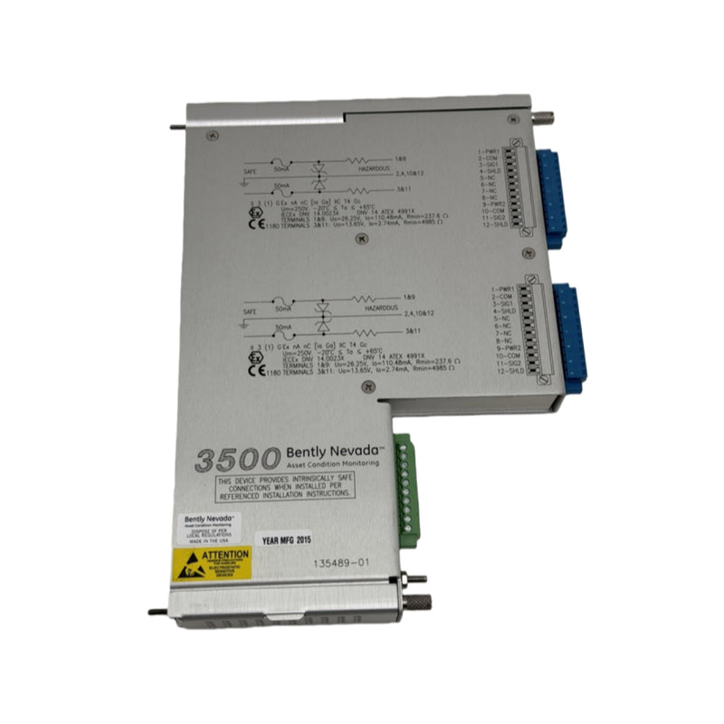 135489-04 Proximitor I/O Module Bently Nevada 3500/40M with Internal Barriers