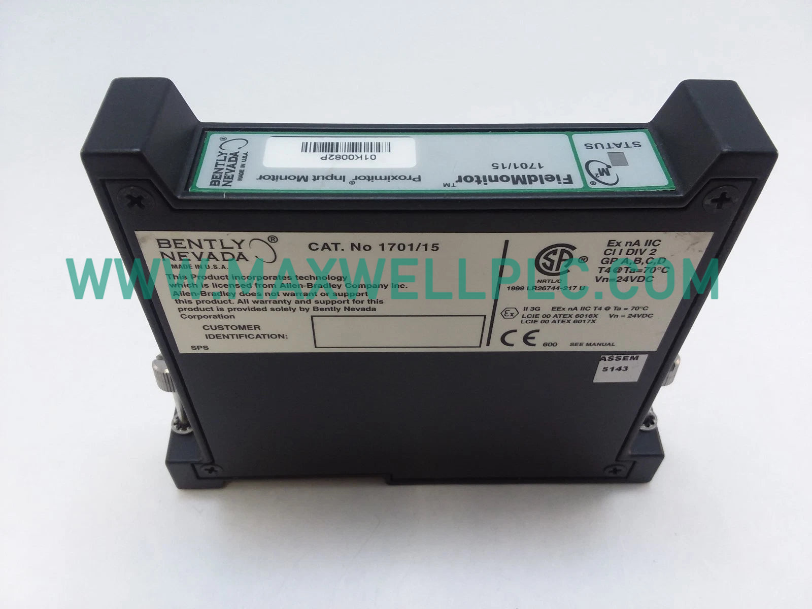 1701/15 Bently Nevada Proximitor Input Monitor 1701 FieldMonitor