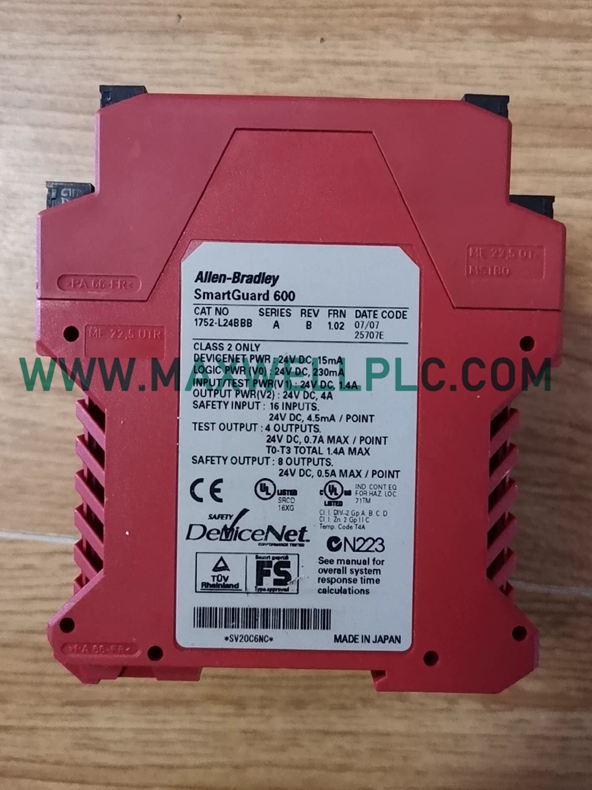 1752-L24BBB Allen-Bradley SmartGuard 600 Series Controller
