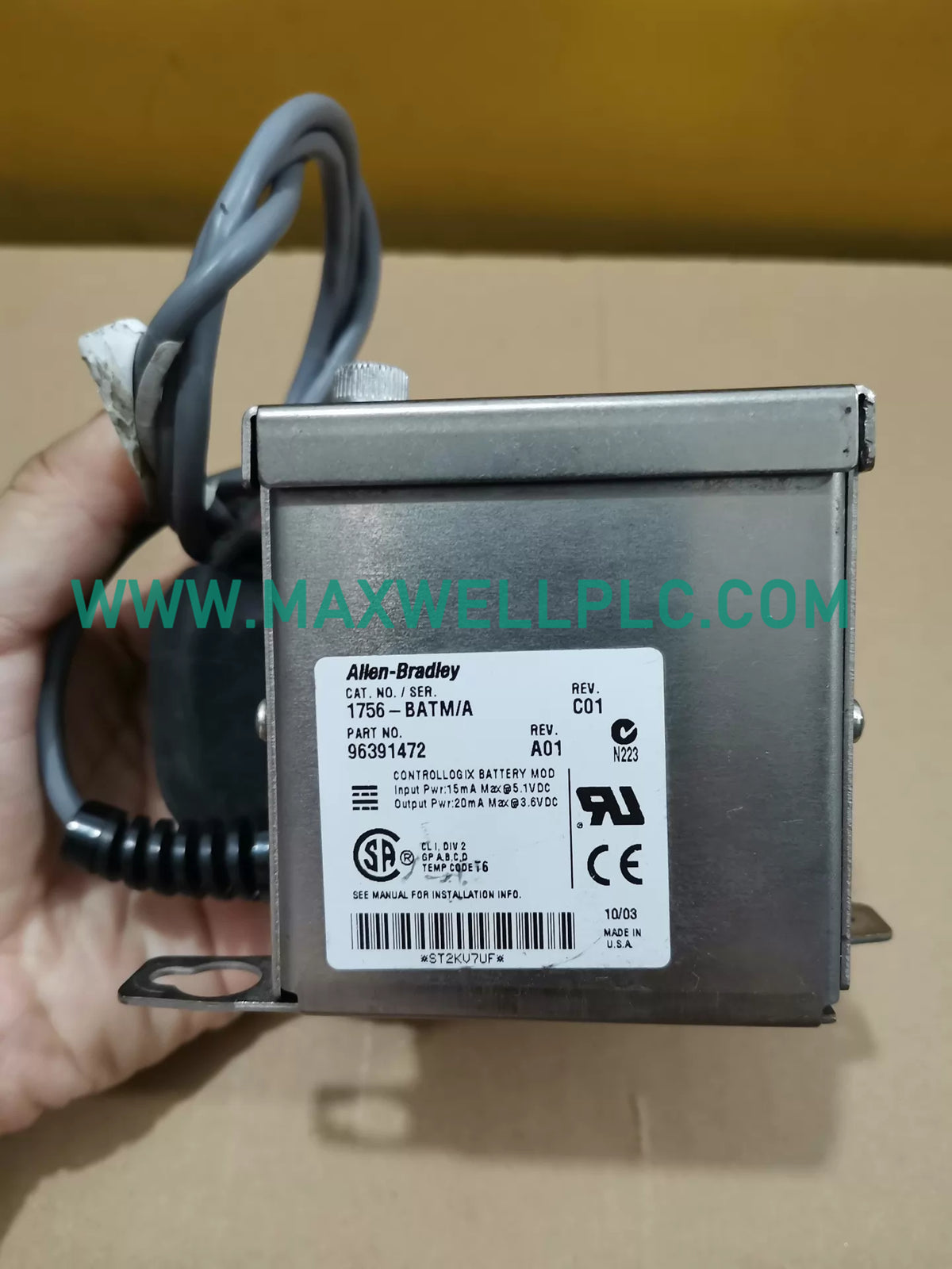1756-BATM Allen-Bradley ControlLogix Series Lithium Battery Assembly
