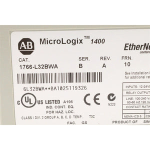 1766-L32BWA Allen-Bradley MicroLogix 1400 CPU Processors
