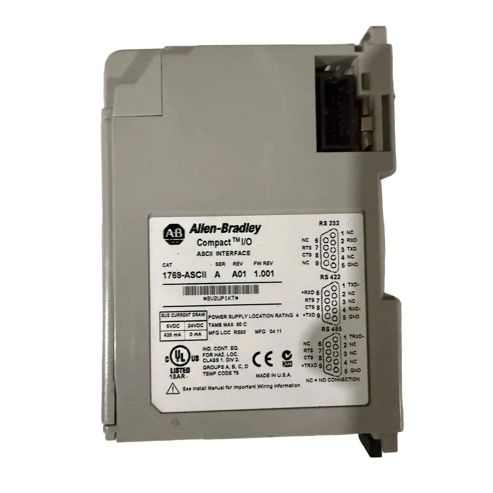 1769-ASCII Allen-Bradley ASCII Interface Module CompactLogix