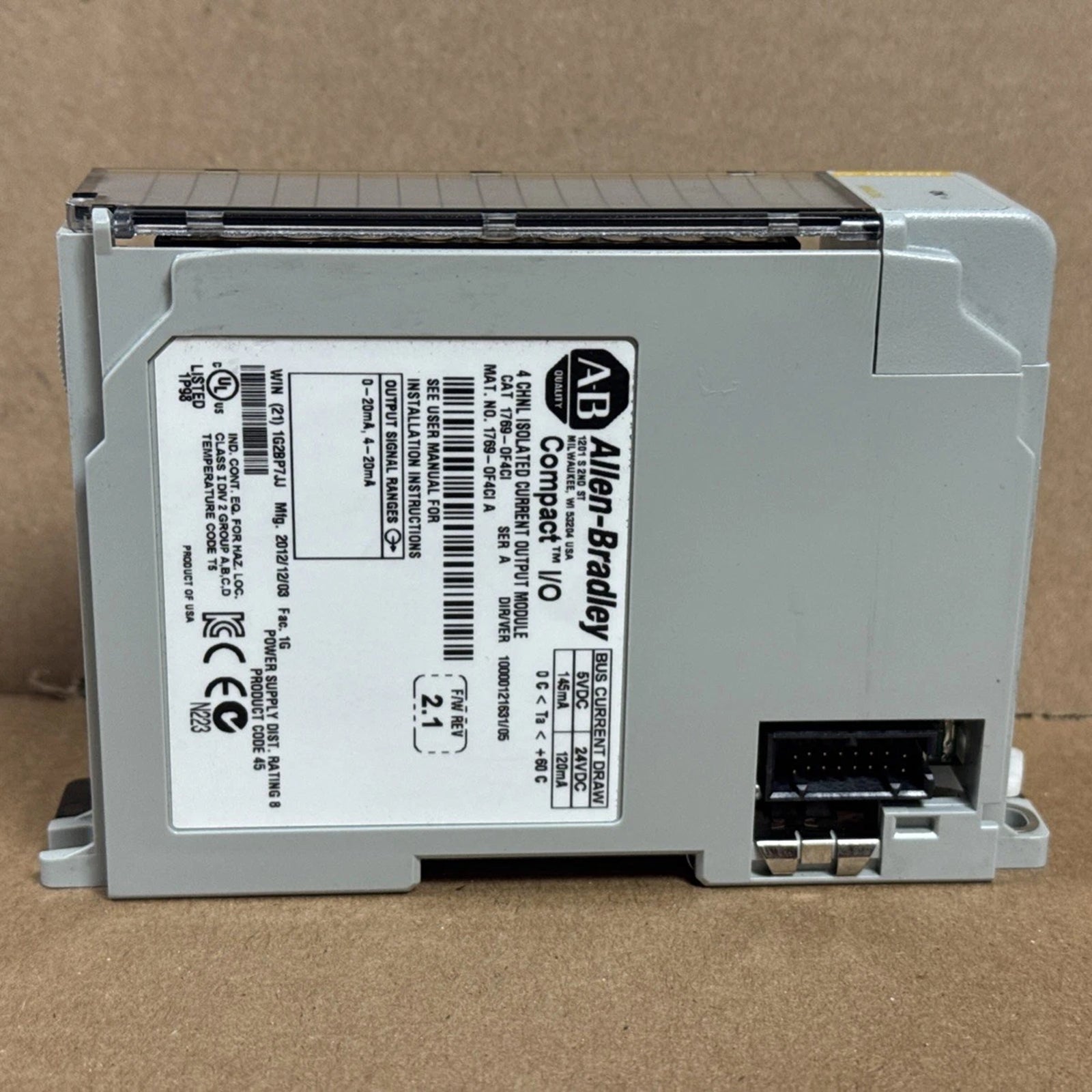 1769-OF4CI Allen-Bradley Analog Output Modules CompactLogix
