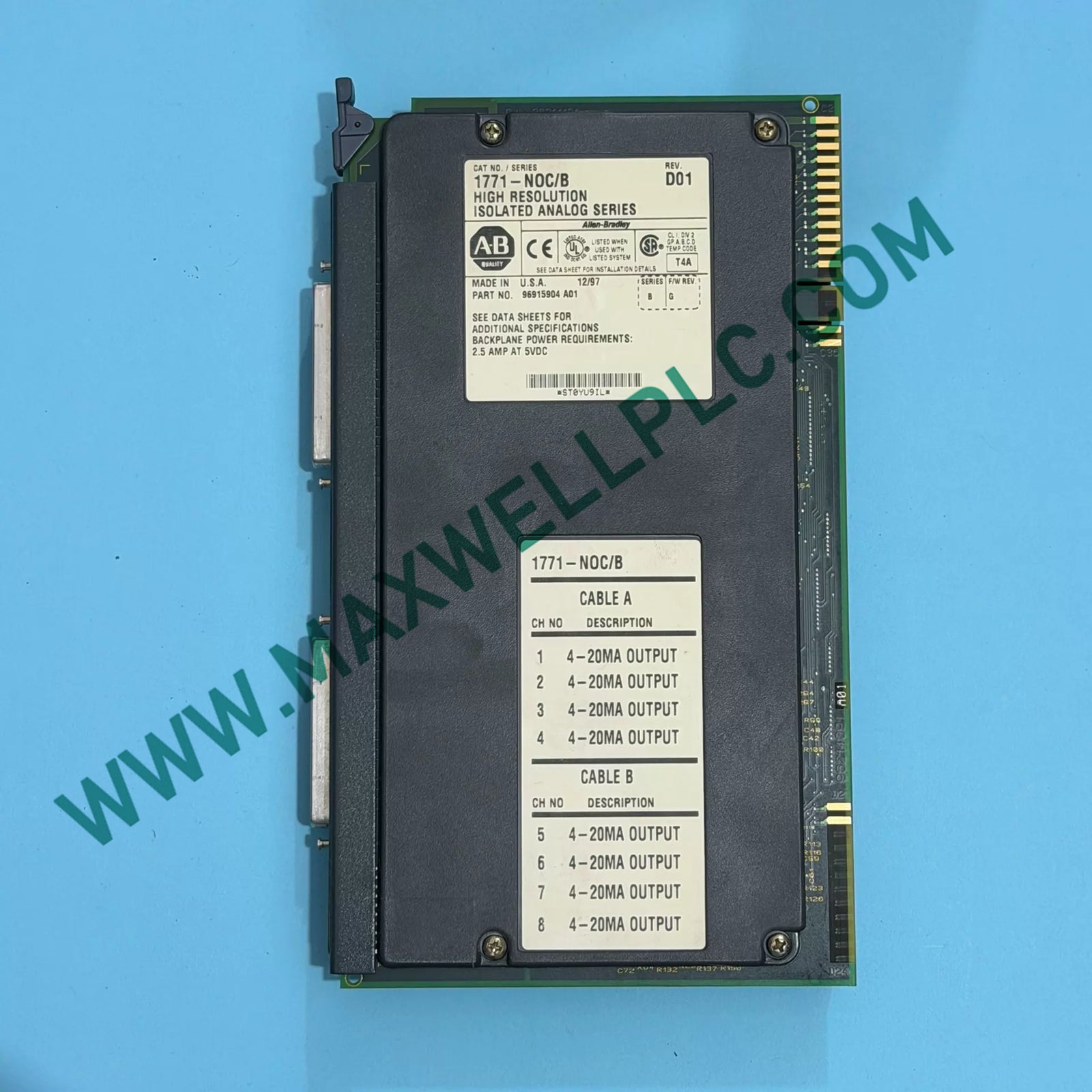 وحدة خرج تناظري 1771 من Allen-Bradley PLC-5 طراز 1771-NOC