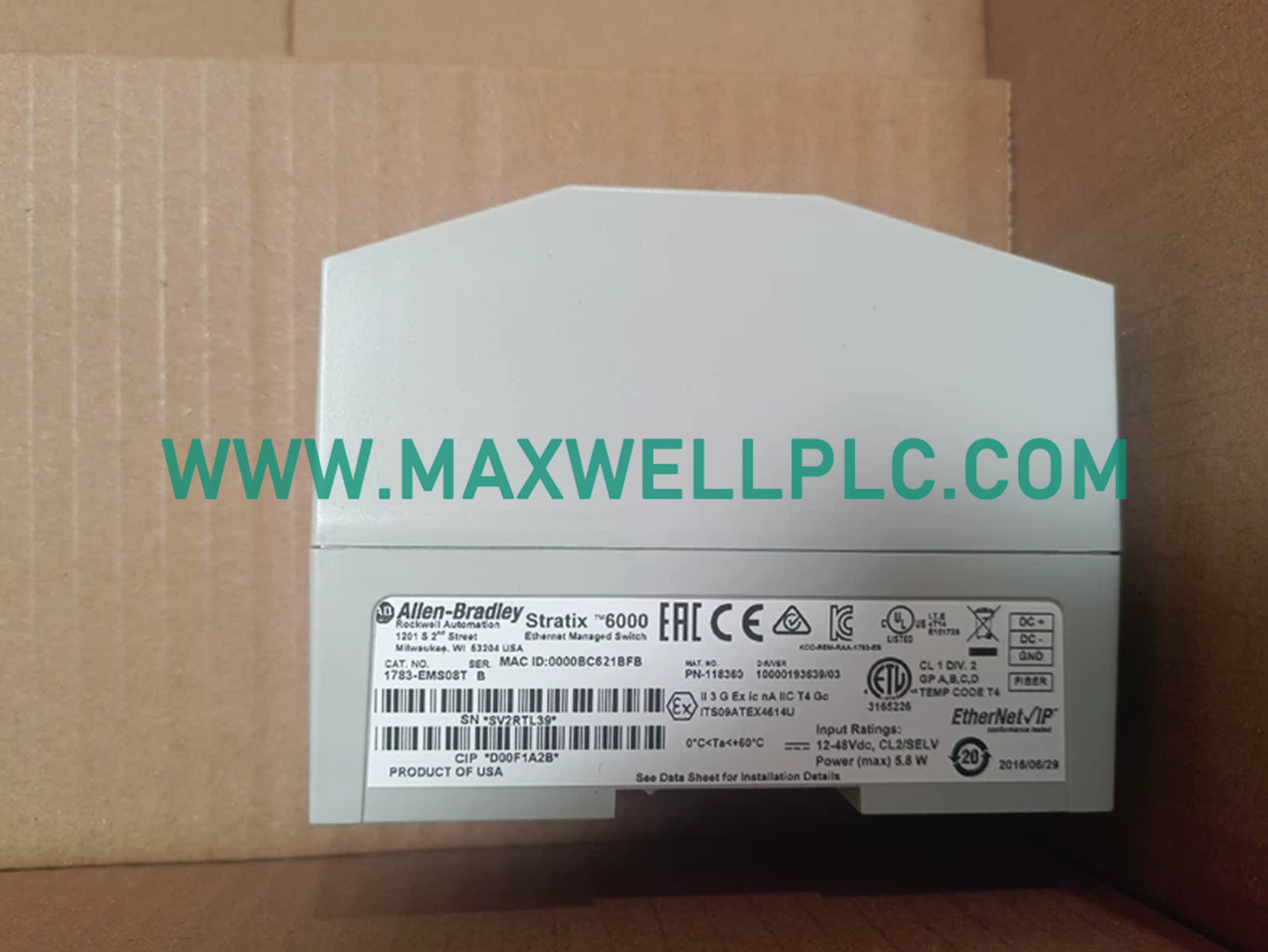Allen-Bradley 1783-EMS08T Stratix 6000 8 Port Managed Ethernet Switch