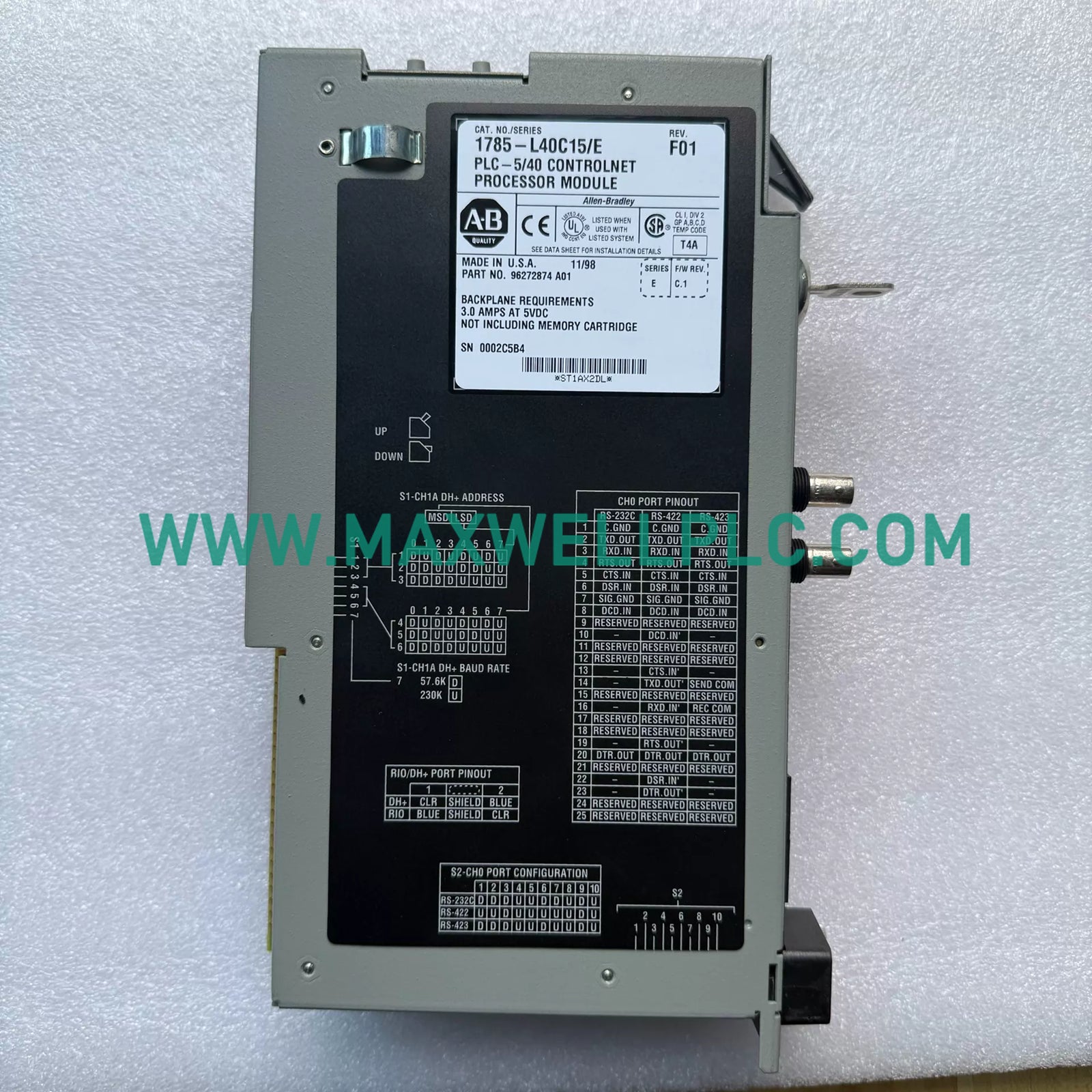 1785-L40C15 معالج PLC-5/40 ControlNet من ألن-برادلي