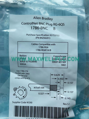 1786-BNC Allen-Bradley ControlNet Series Cable Connector