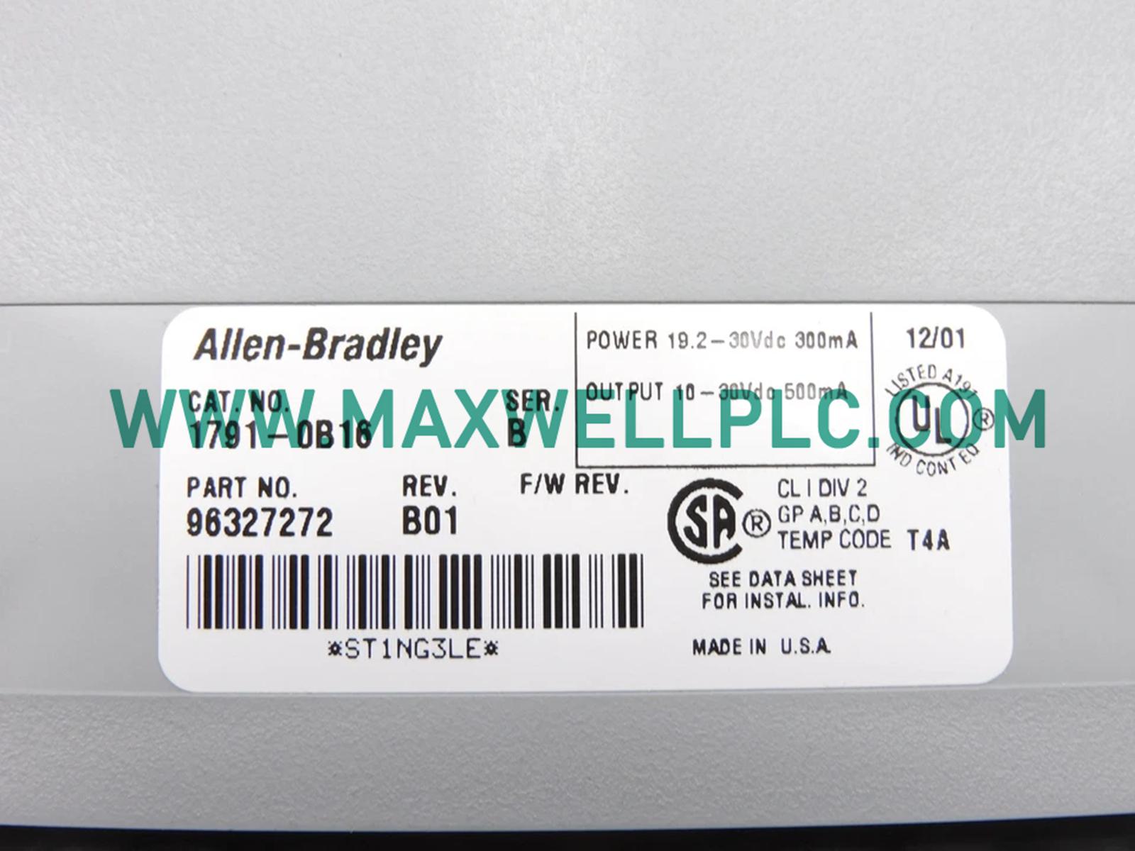 1791-OB16 Allen-Bradley Block I/O Series Output Module