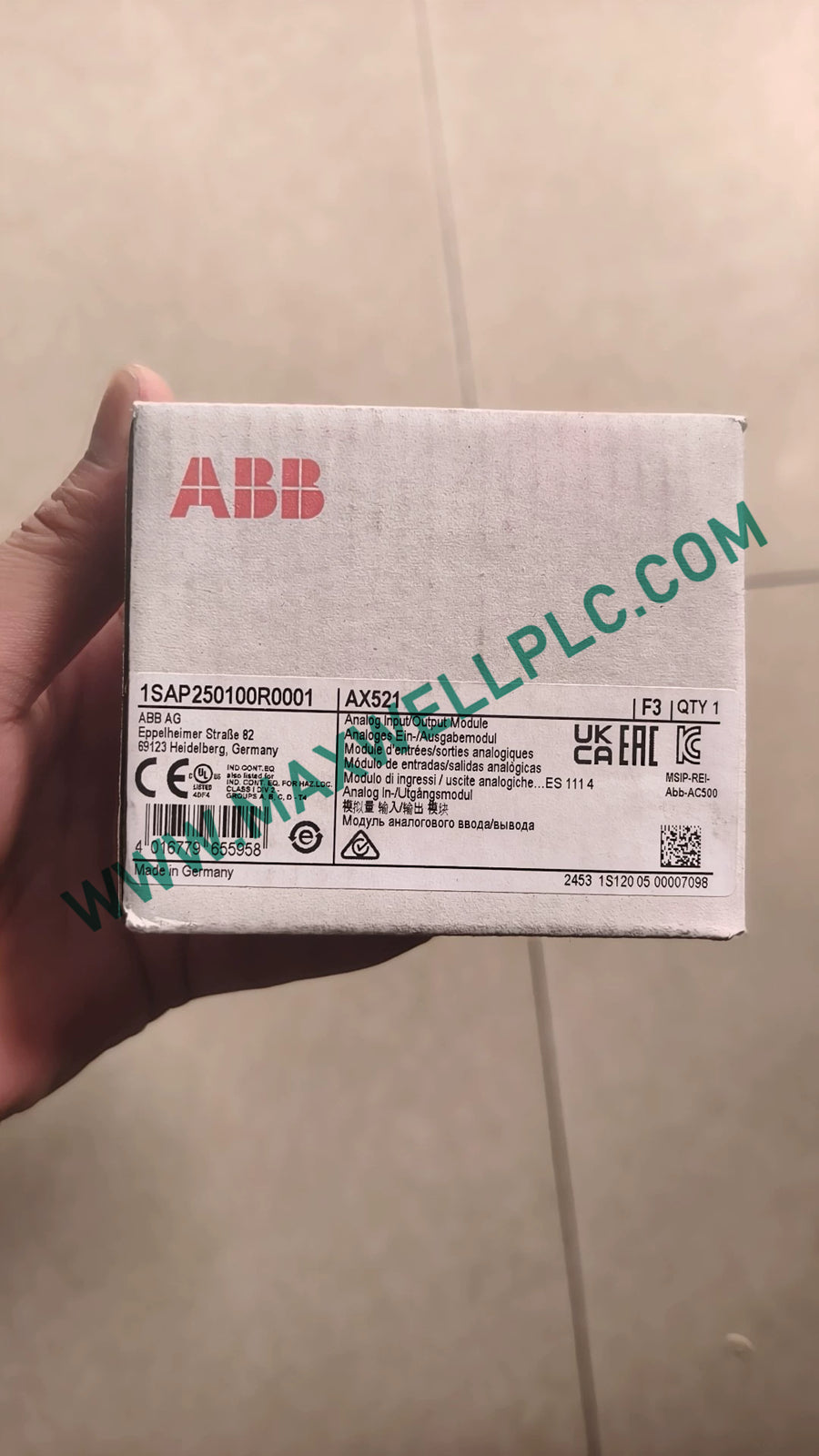 Módulo de entrada/salida analógico ABB AC500 AX521 1SAP250100R0001