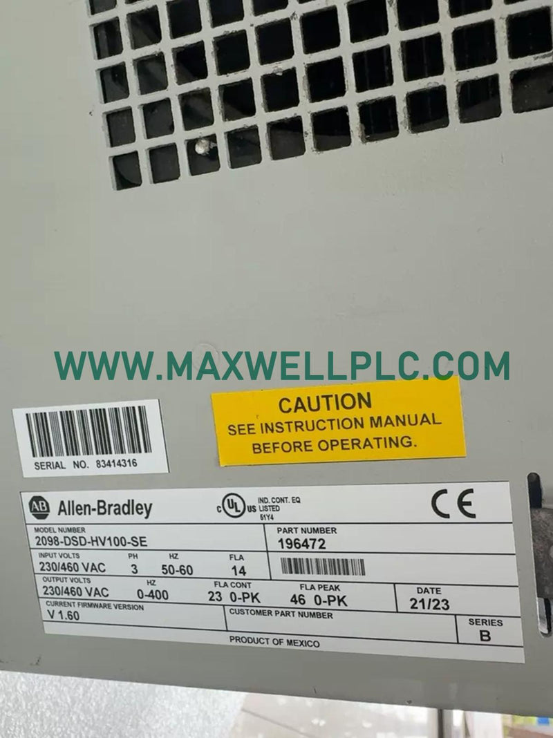 2098-DSD-HV100-SE Allen-Bradley Servo Drive Ultra 3000