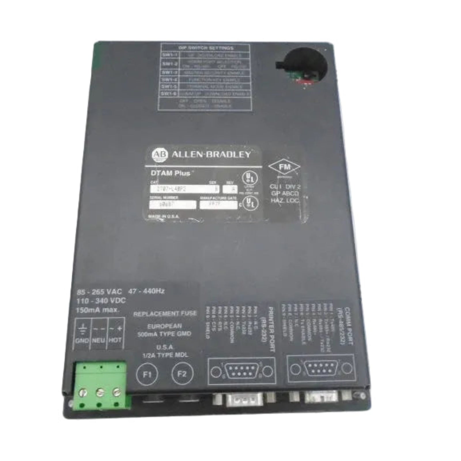 Allen-Bradley 2707-L40P2 DTAM PLUS Operator Panel