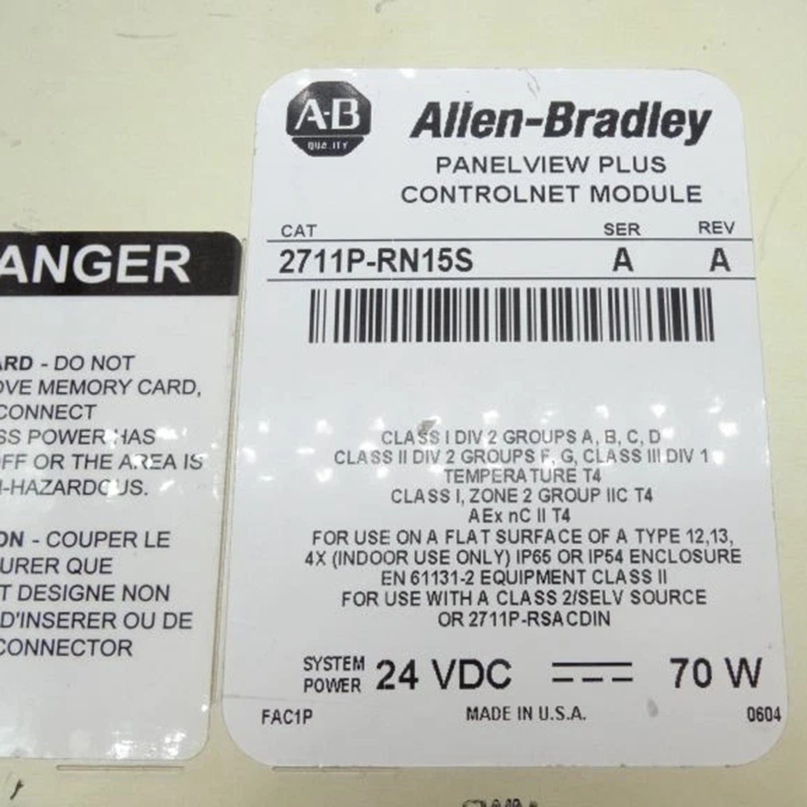 Módulo de comunicación Allen-Bradley 2711P-RN15S ControlNet