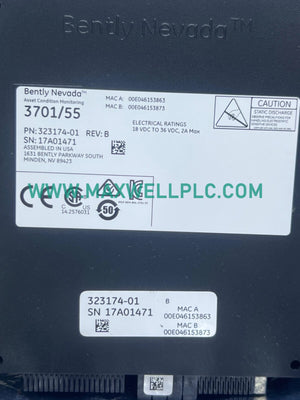 323174-01 Bently Nevada 3701/55 جهاز إغلاق الطوارئ جهاز مراقبة ديناميكيات الآلات