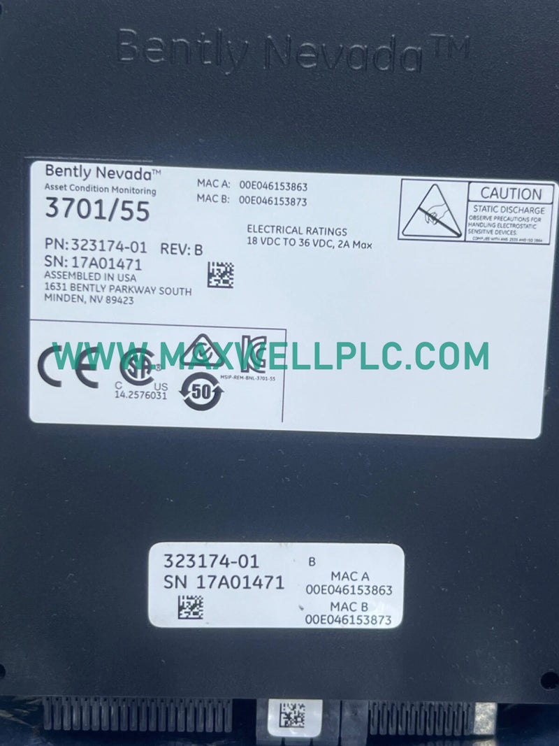 323174-01 Bently Nevada 3701/55 Emergency Shutdown Device Machinery Dynamics Monitor