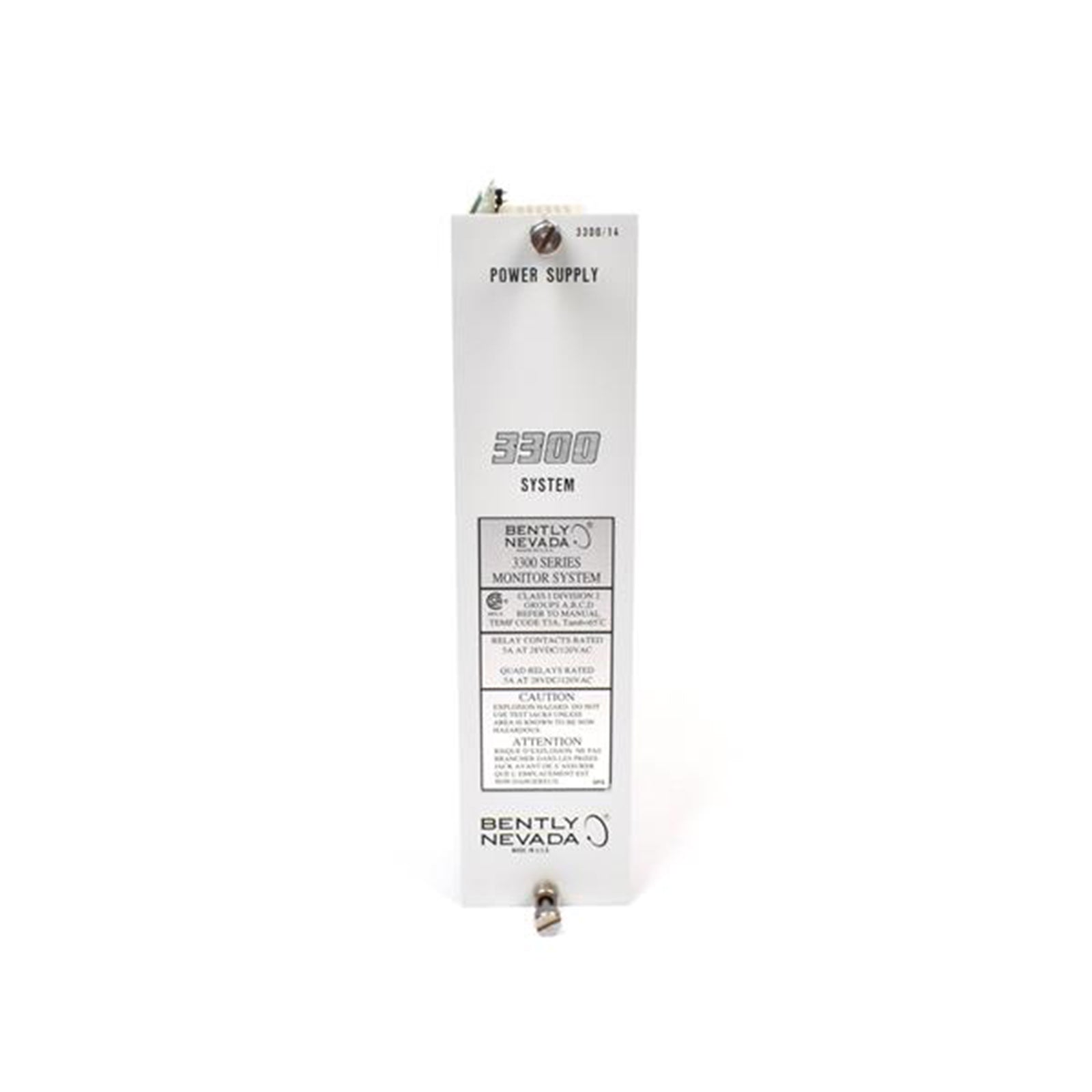 3300/14-01-20-01 DC Power Supply Module Bently Nevada 3300 Series