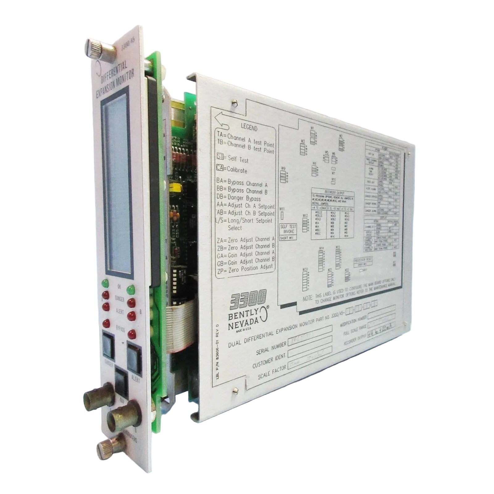 Dual Differential Expansion Monitor 3300/45 Bently Nevada 3300/45-02-01-03-00
