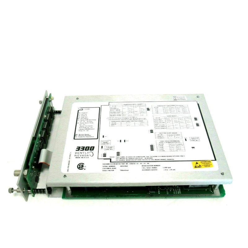 Monitor de velocidad de rotación tacómetro Bently Nevada 3300/50-02-01-00-00