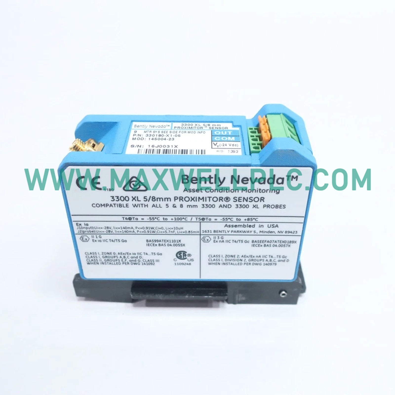 330180-X1-05 MOD:145004-64 Bently Nevada Proximitor Sensor 3300 XL