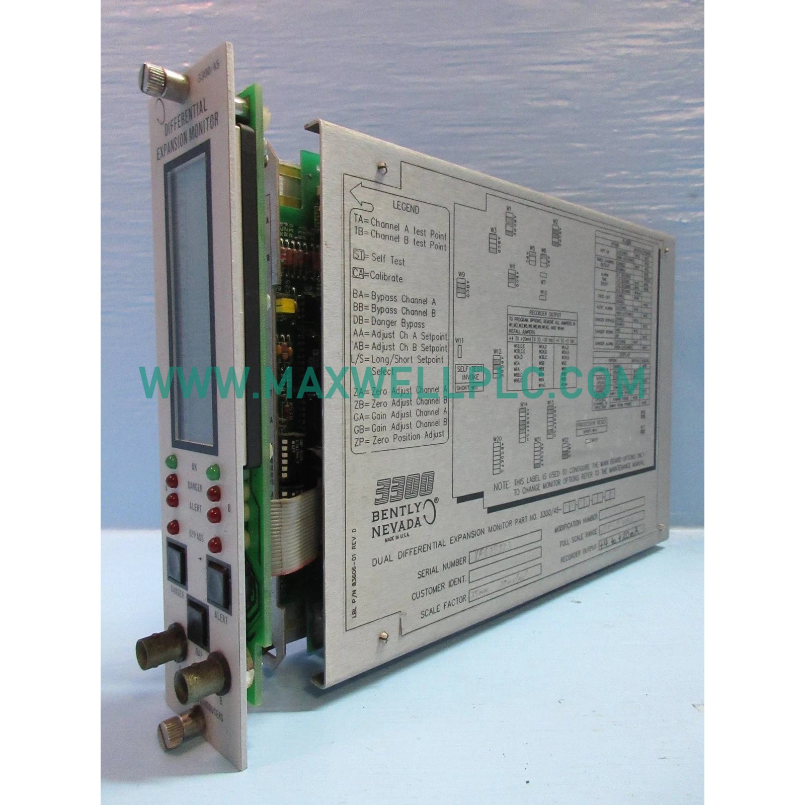 Monitor de expansión diferencial doble Bently Nevada 3300/45 Sistema 3300