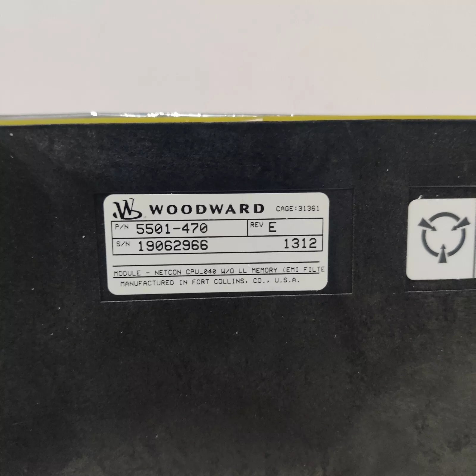 Woodward 5501-470 MicroNet CPU Non-Volatile Memory Module