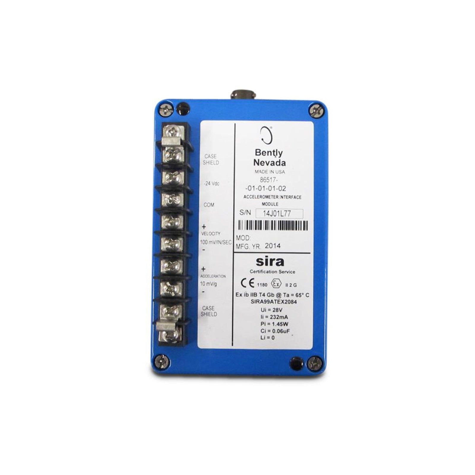 Bently Nevada 86517-01-01-01-02 (159840-01) Acceleration Interface Module