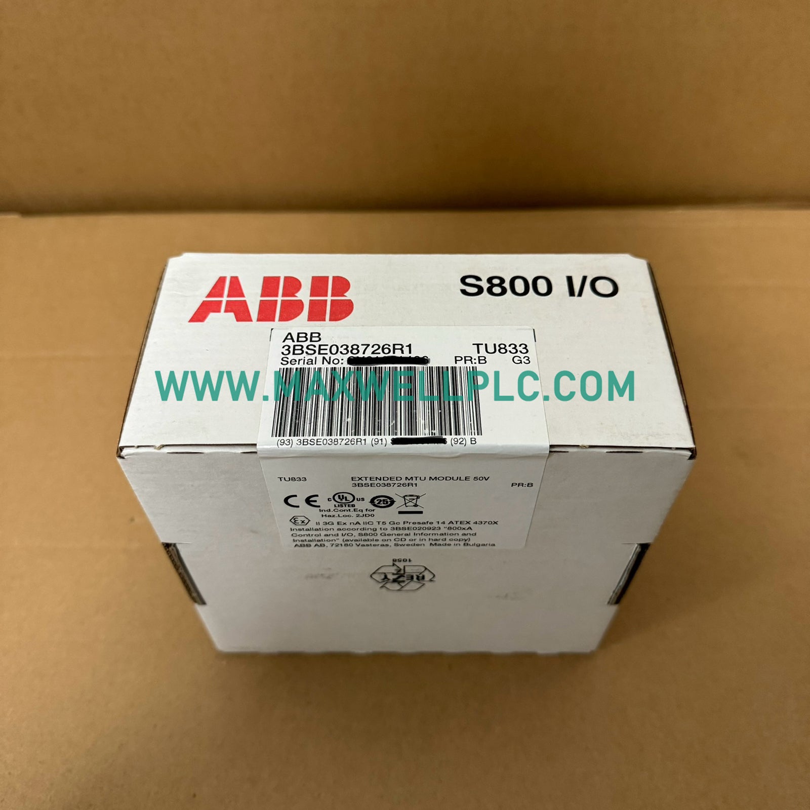 TU833 3BSE038726R1 موصل ABB مجعد كبس S800 دخل/خرج