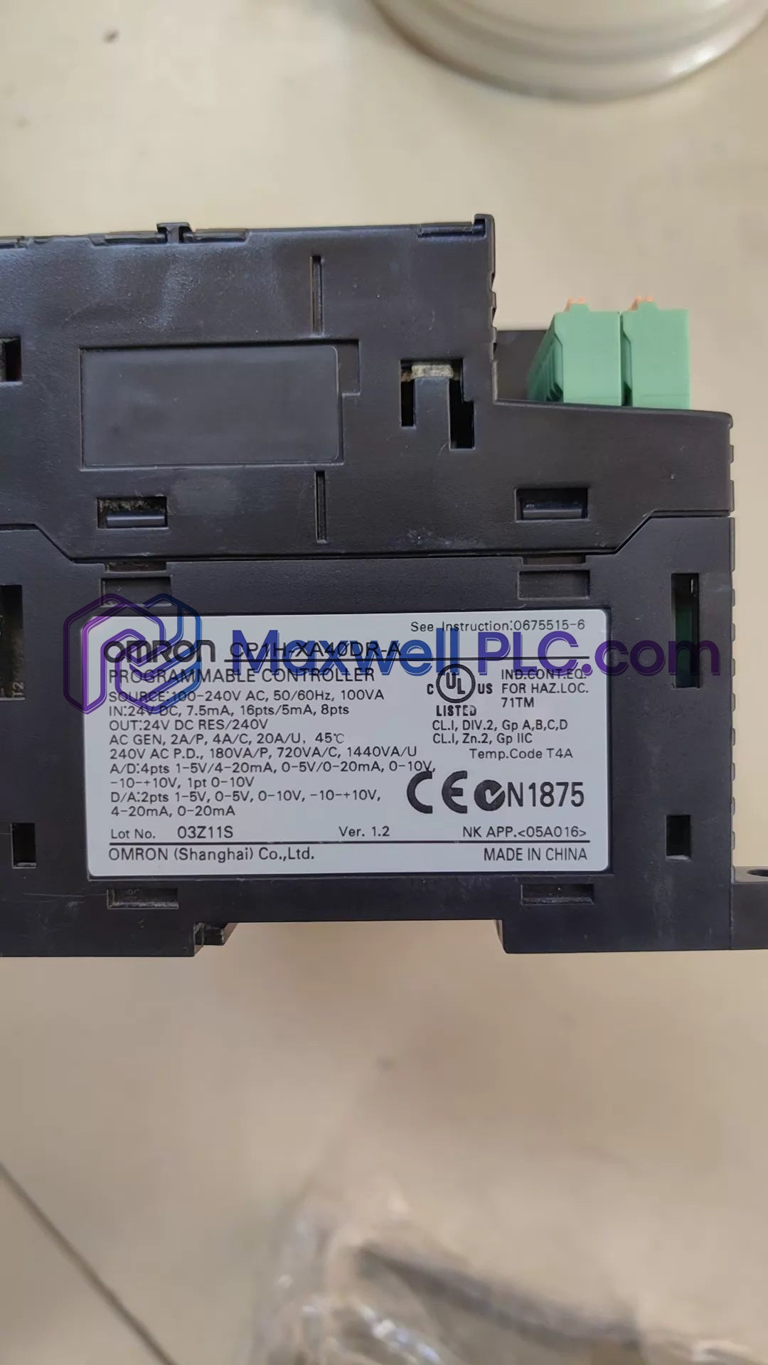 Omron CP1H-XA40DR-A CP1H Series CPU Unit