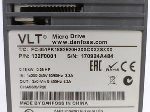 Danfoss VLT® Micro Drive FC-051 محرك التردد المتغير VFD