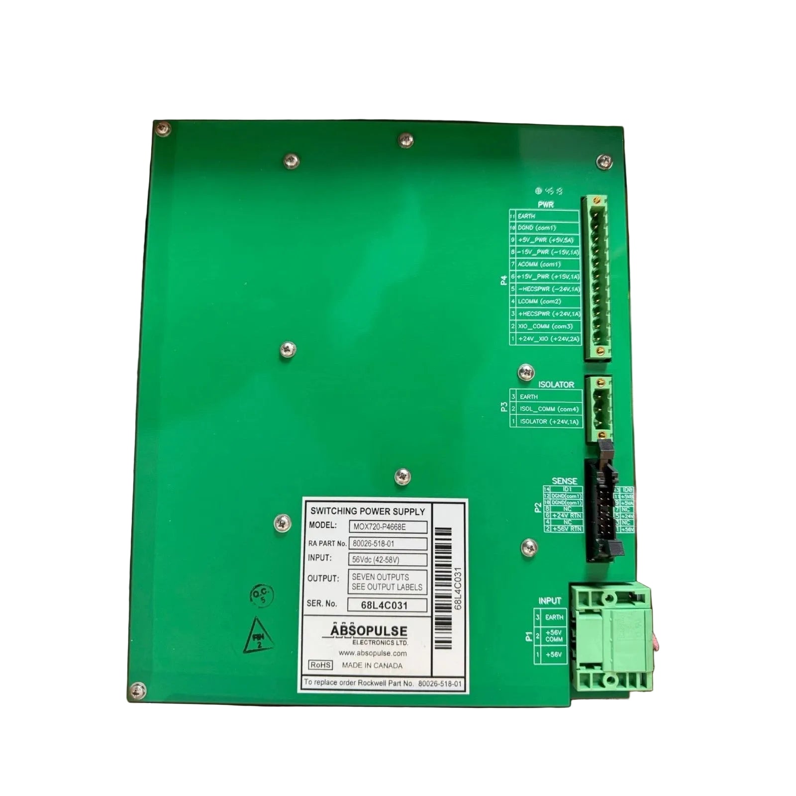 Allen-Bradley MOX720-P4668E 80026-518-01 DC Switching Power Supply PowerFlex Series