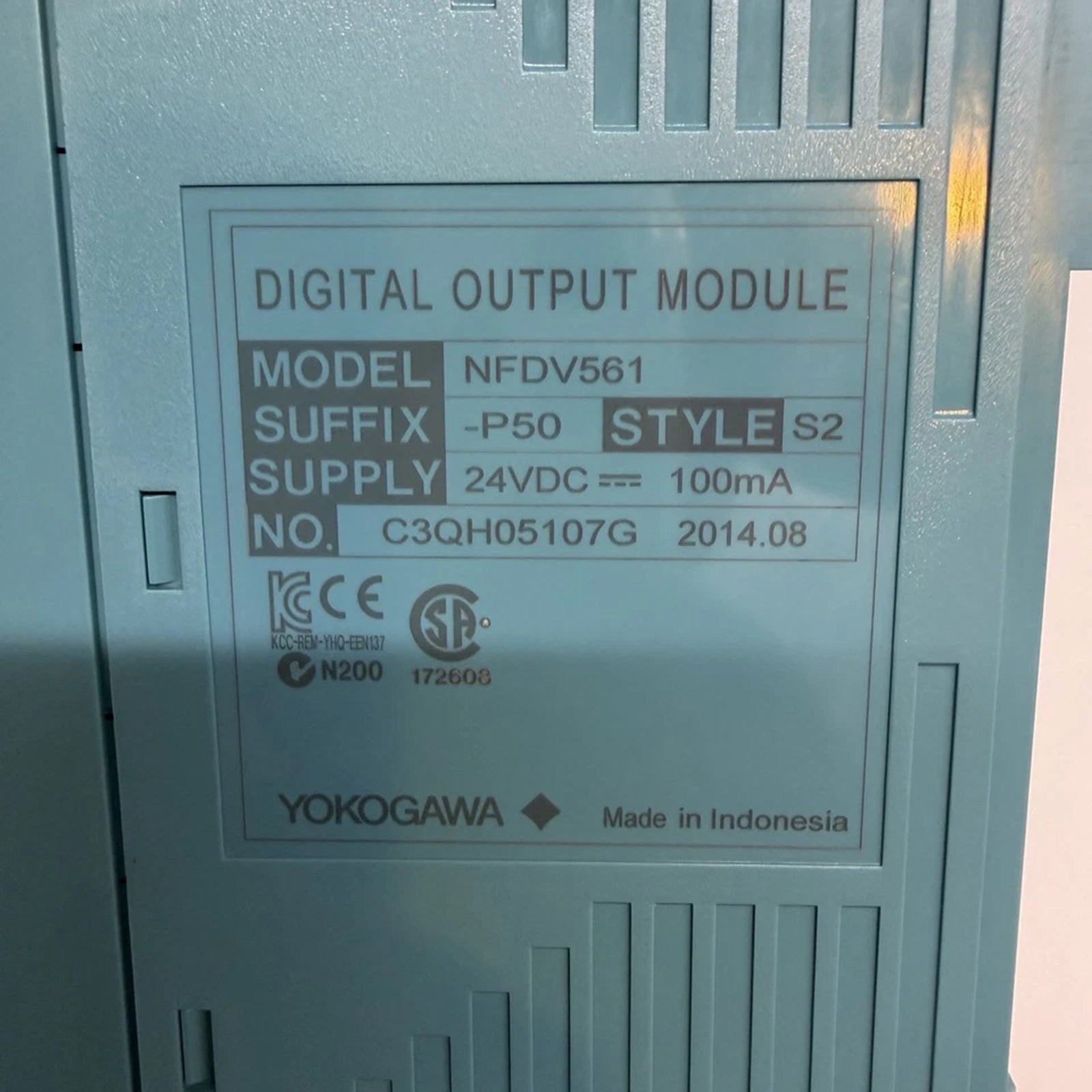 Yokogawa NFDV561-P50 Digital Output Module 16-Channel 24V DC for ProSafe-RS