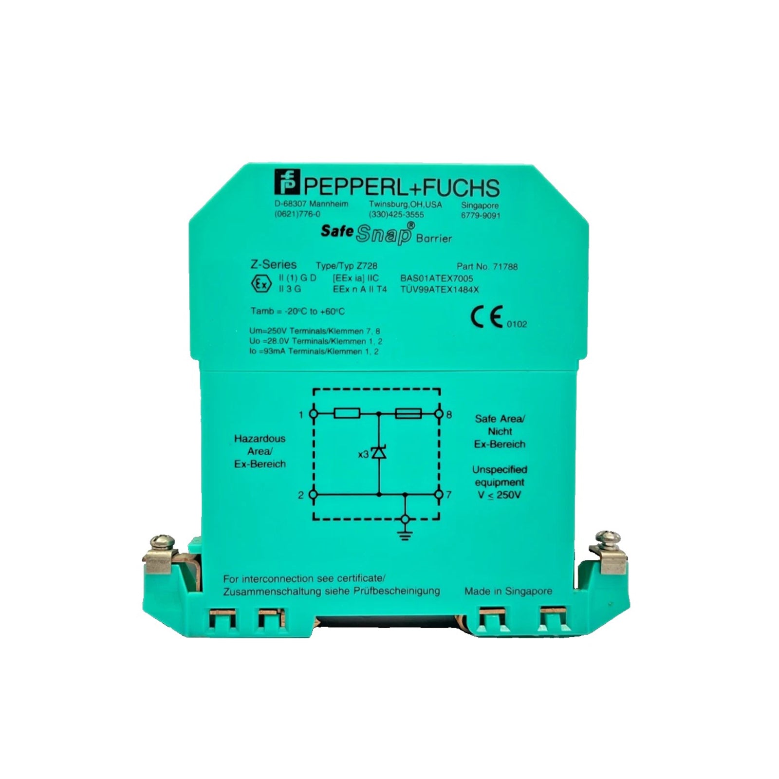 Pepperl+Fuchs Z779 Z-System Zener Barrier 2-Channel 28V 300 Ohm DC