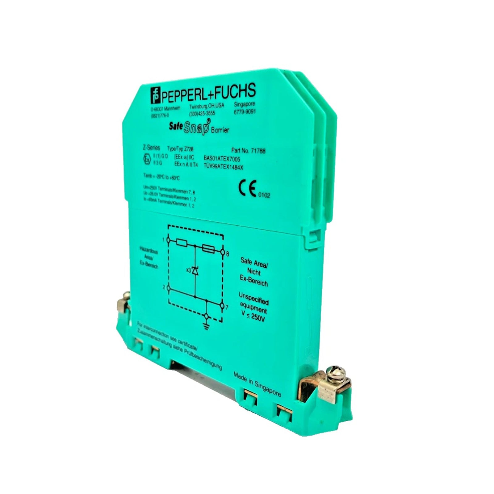 Pepperl+Fuchs Z728 Z-System Zener Barrier 2-Channel 28V 300 Ohm