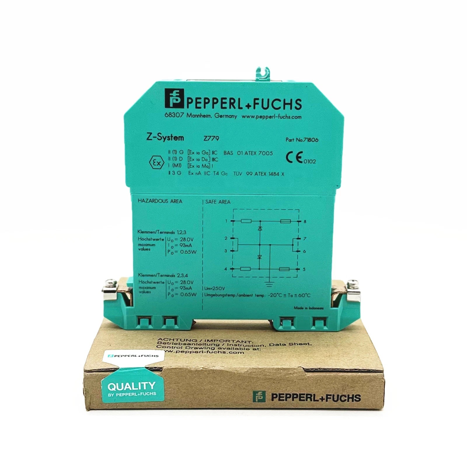 Pepperl+Fuchs Z779 Z-System Zener Barrier 2-Channel 28V 300 Ohm DC