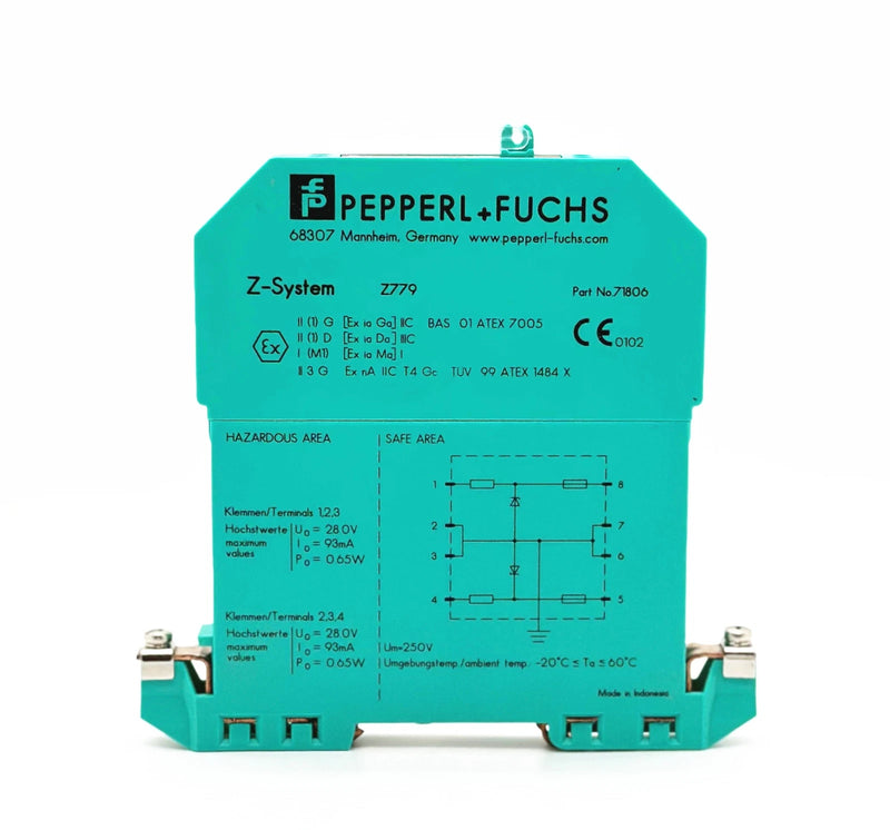 Pepperl+Fuchs Z779 Z-System Zener Barrier 2-Channel 28V 300 Ohm DC