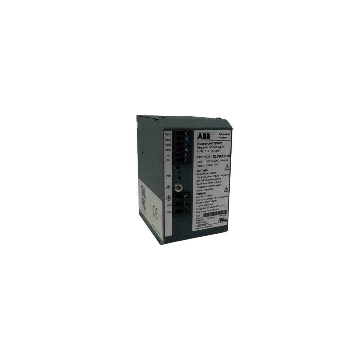 DPW02 ABB Power Supply Module Freelance DCS 24 Vdc Input Unit