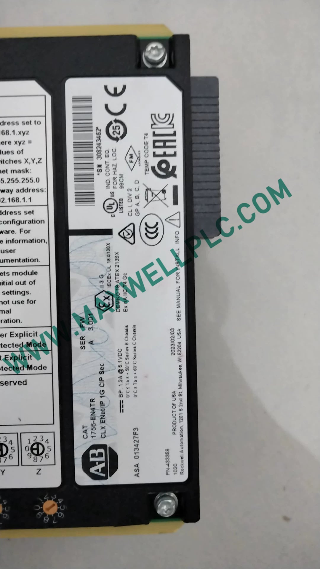 Módulo EtherNet/IP ControlLogix 1756-EN4TR de Allen-Bradley