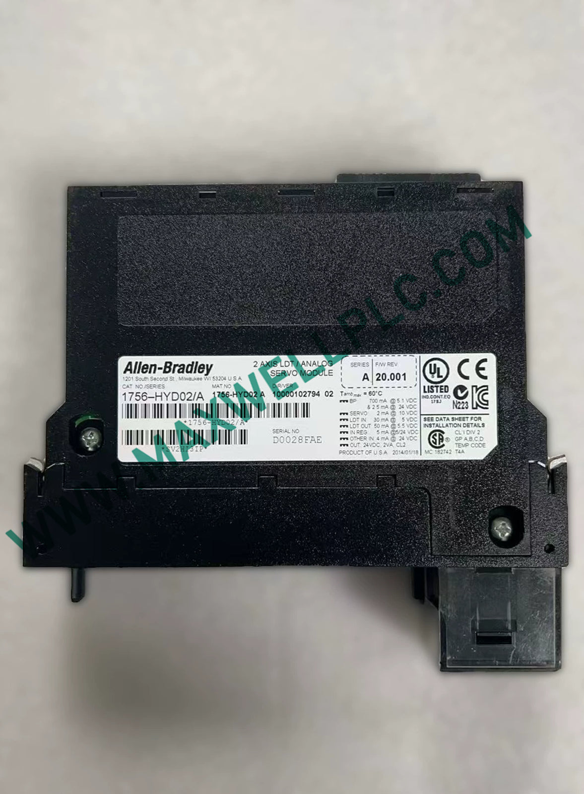 وحدة سيرفو هيدروليكية ControlLogix طراز 1756-HYD02 من Allen-Bradley