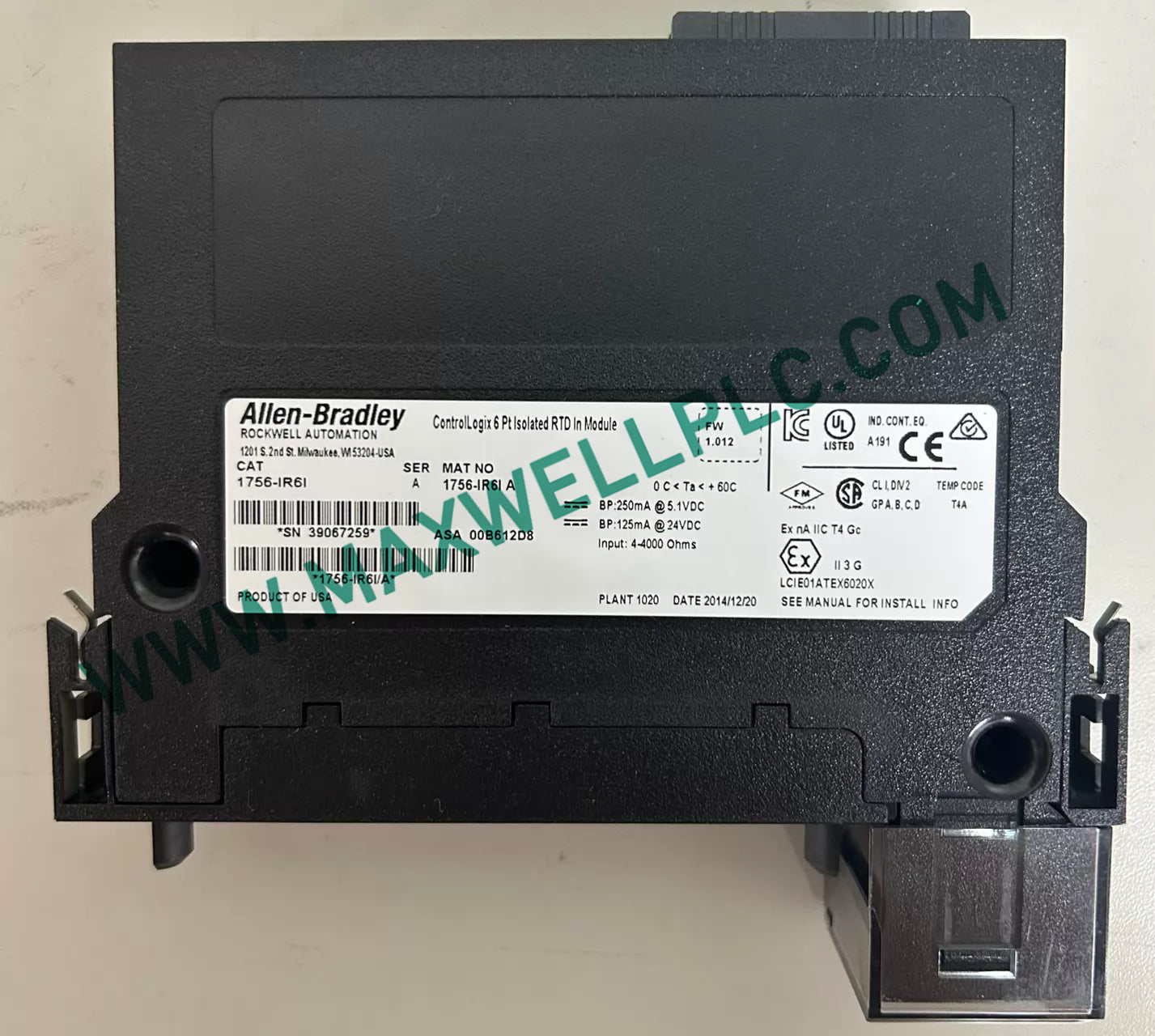 Allen-Bradley 1756-IR6I ControlLogix Isolated RTD Input Module