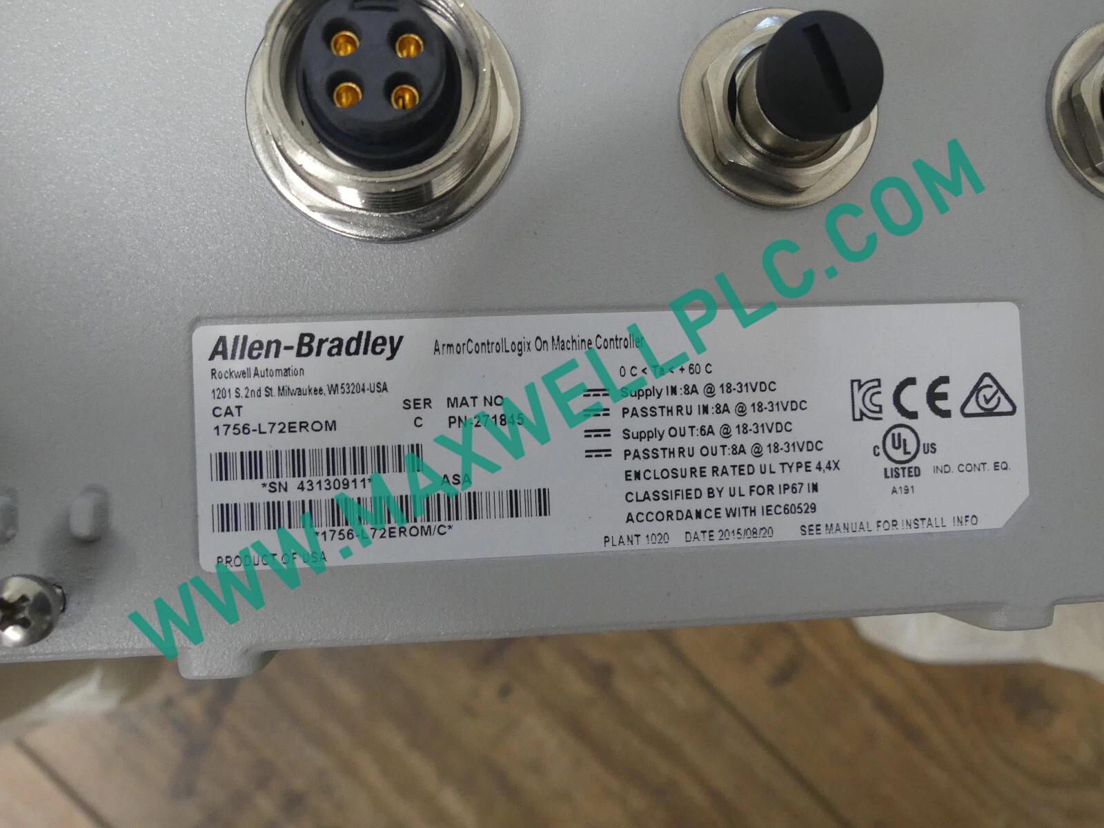1756-L72EROM Allen-Bradley ControlLogix 5570 Armor ControlLogix Controller