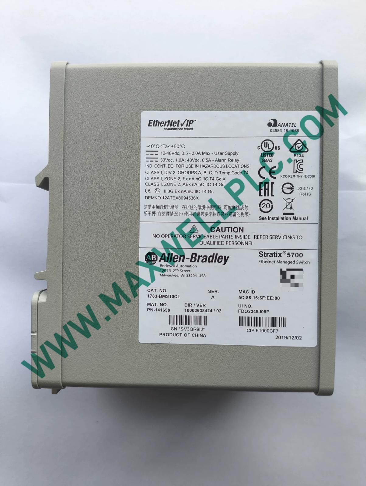 مفتاح إيثرنت مدار من ألن برادلي طراز Stratix 5700 موديل 1783-BMS10CL