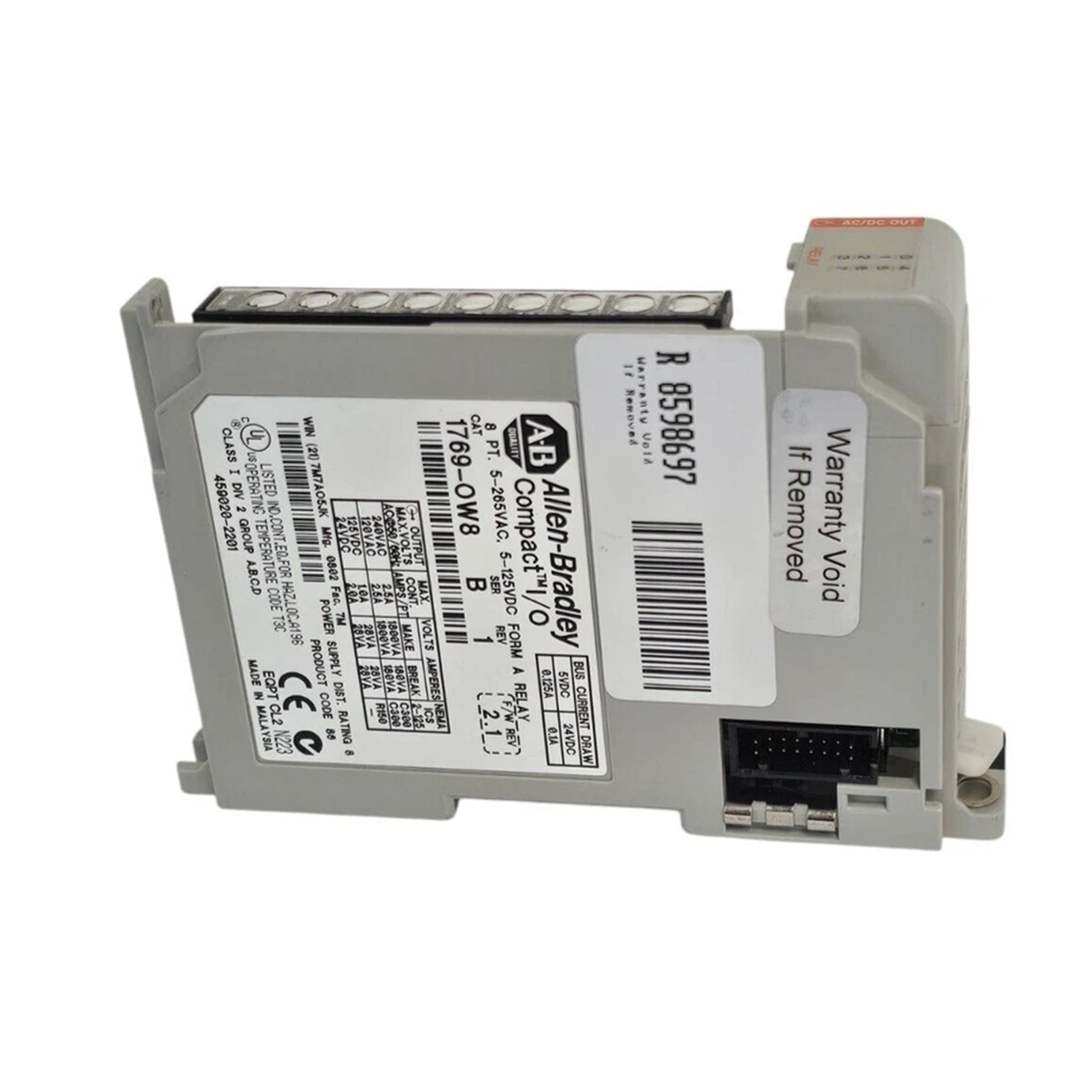 وحدة الإخراج المنفصلة Allen-Bradley 1769-OW8 CompactLogix
