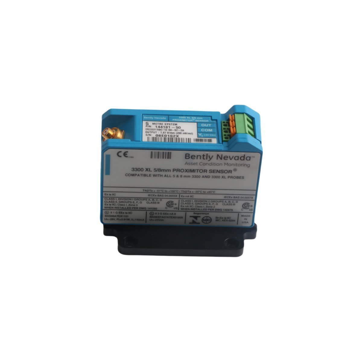 144181-50 Bently Nevada 3300 XL 5/8 mm Proximitor Sensor
