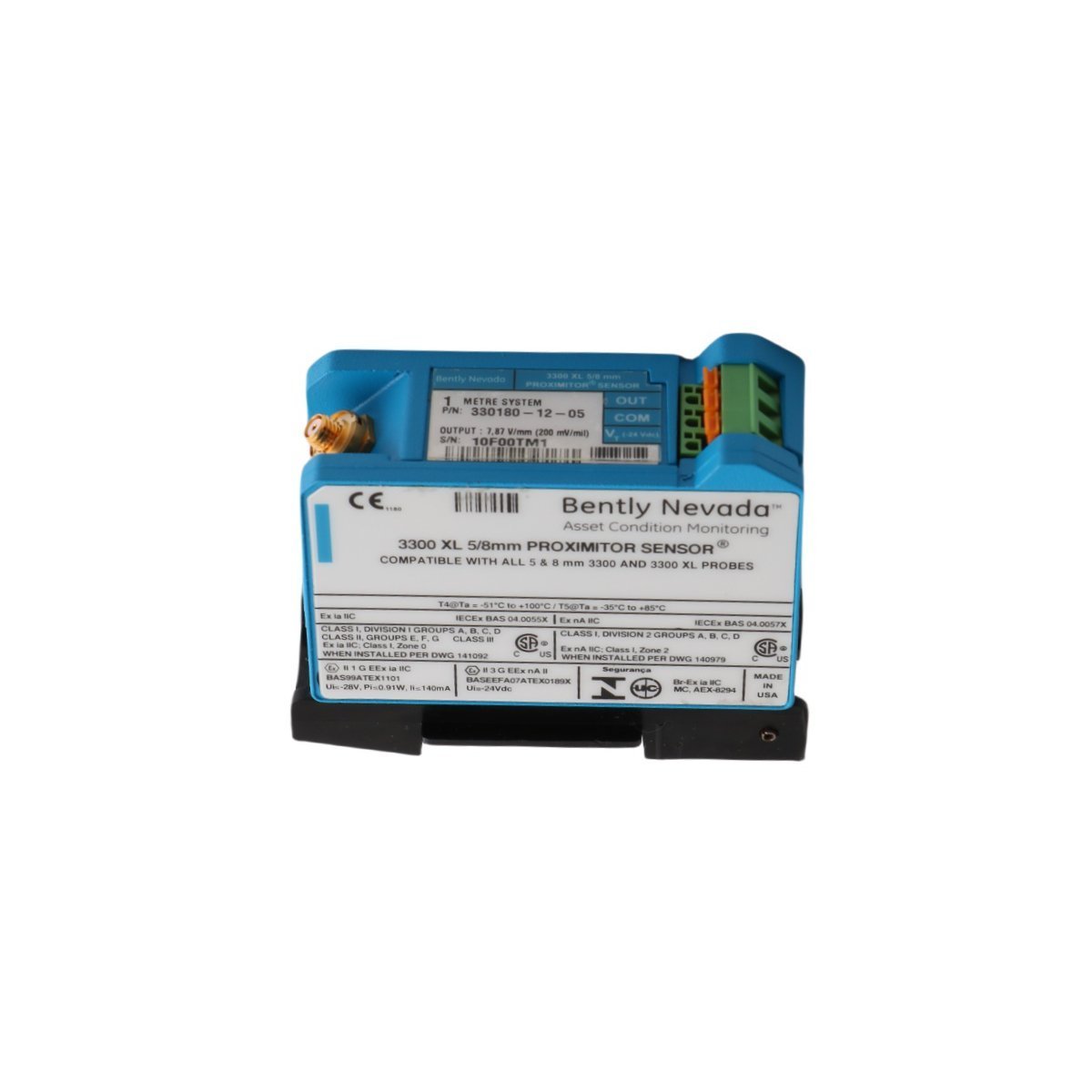 330180-10-05 Bently Nevada 3300 XL 1.0m Proximitor Sensor