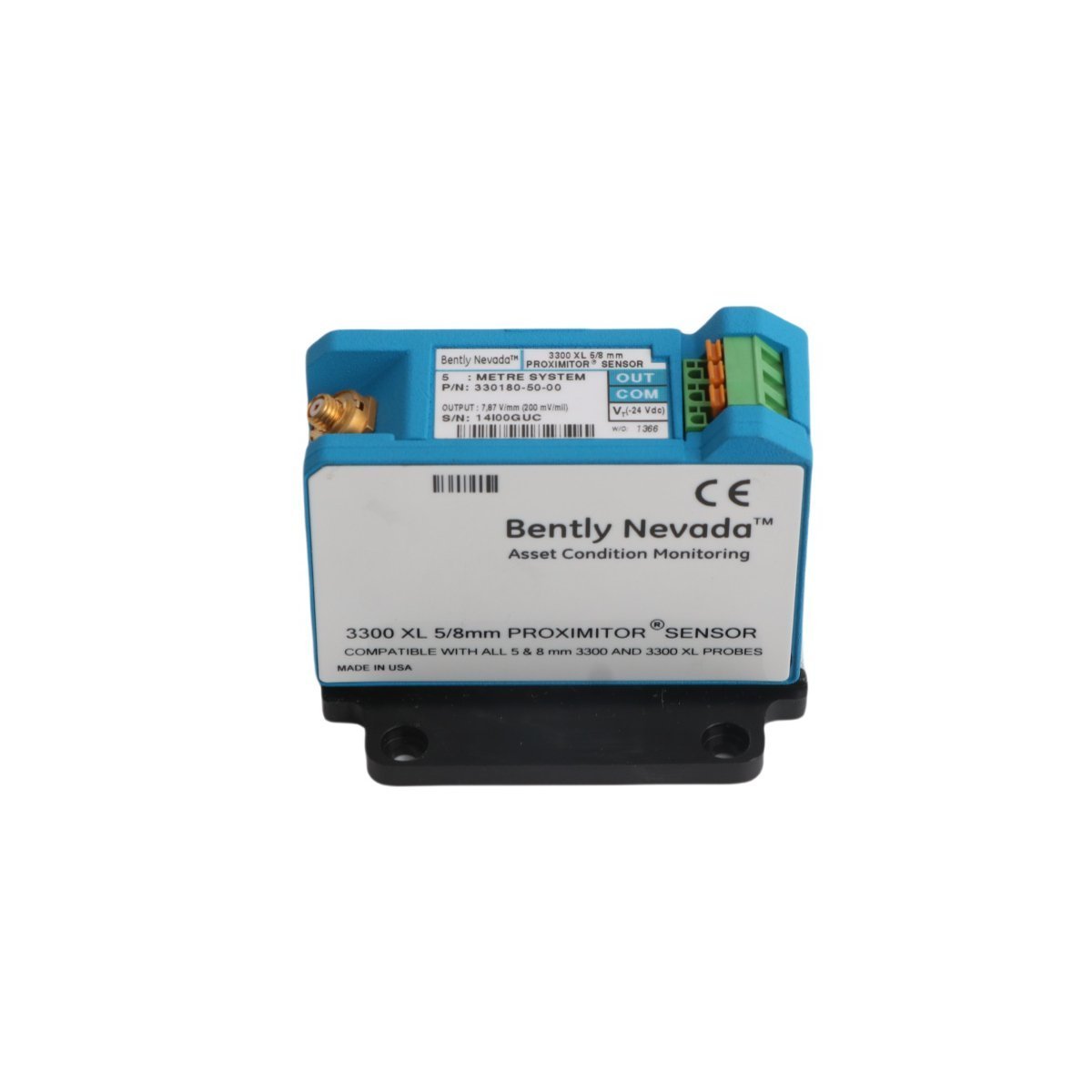 330180-50-CN Bently Nevada 3300 XL 5.0m Proximitor Sensor