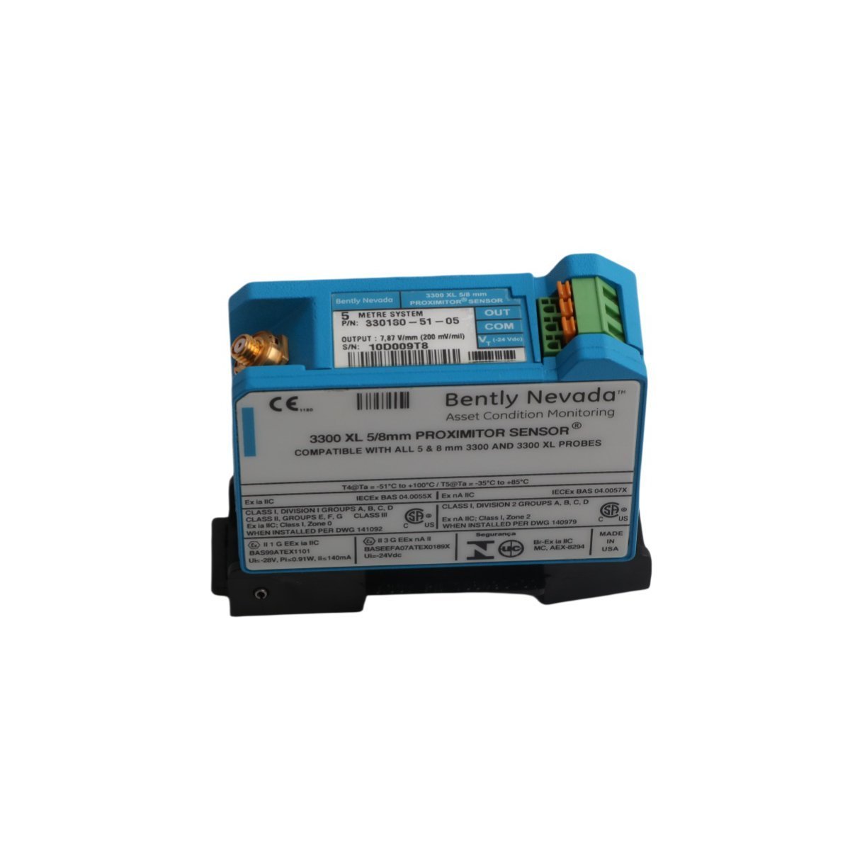 330180-51-05 Bently Nevada 3300 XL 5/8 mm Proximitor Sensor