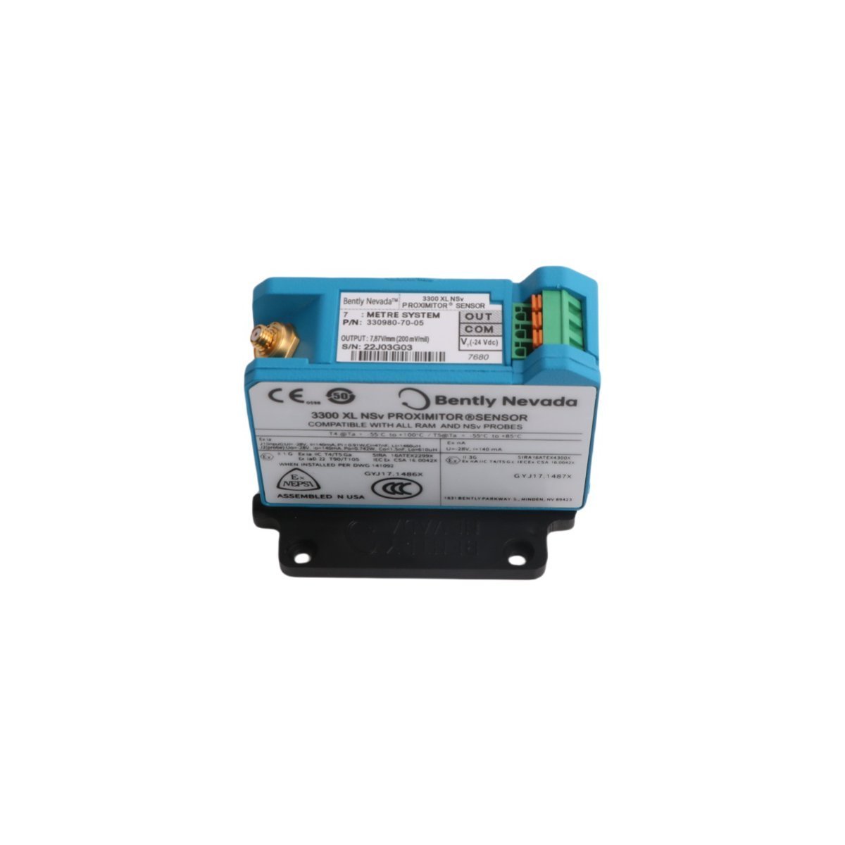 Bently Nevada 330980-70-CN 3300 NSv Proximitor Sensor